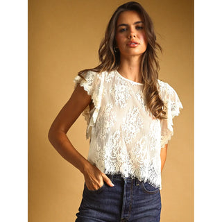 Lace Scalloped Top